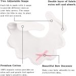 JANGANNSA 3 PCS White Flower Baby Bibs Infant Burp Clothes For Baby Girls Saliva Towel Cotton Infant Toddler Girls Bibs - Image 4